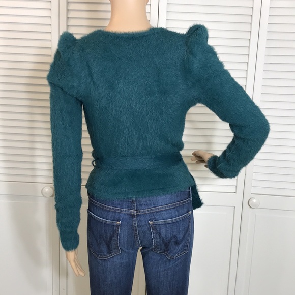 Revolve MAJORELLE Emerald Green Coco Wrap Sweater XS - Picture 11 of 15